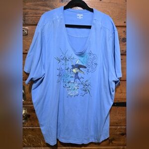 Liz & Me Light Blue Graphic Tee